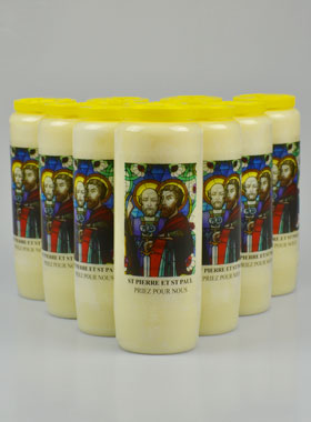 Lot de 10 Bougies de Neuvaine à Saint Pierre et Saint Paul (pic 1)