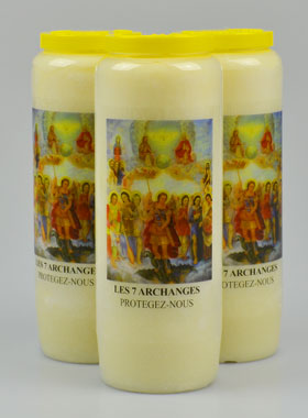 Lot de 3 Bougies de Neuvaine aux 7 Archanges (pic 1)