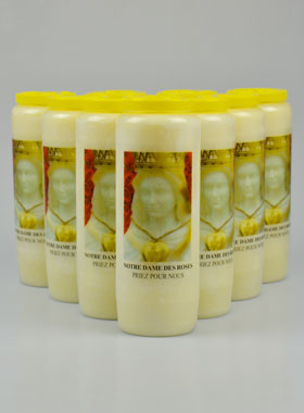 Lot de 10 Bougies de Neuvaine à Notre Dame des Roses (pic 1)
