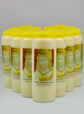 Lot de 20 Bougies de Neuvaine à Notre Dame des Roses (pic 1)
