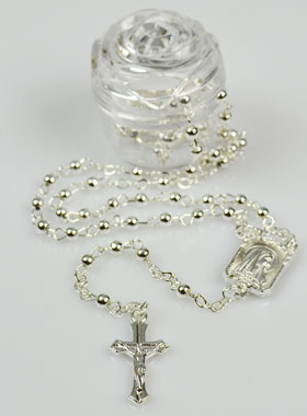 Chapelet de Lourdes en Argent - 35cm (pic 1)