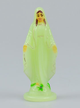 Statue Sainte Vierge Marie Fluo - 10 cm (pic 1)