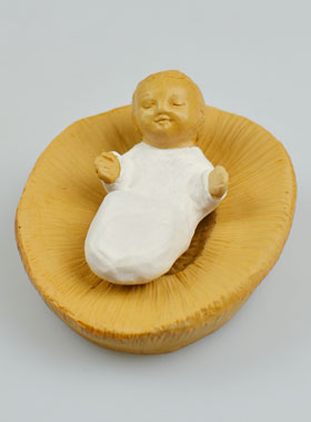Crèche - Petit Jésus dans sa Mangeoire (pic 1)