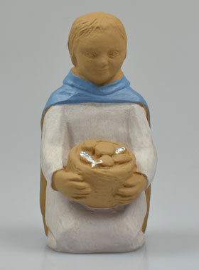 Crèche de Lumière - Santon Enfant au 5 Pains 2 Poissons (pic 1)