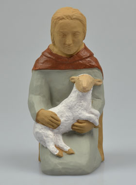 Crèche de Lumière - Santon Berger et son Mouton (pic 1)
