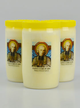 3 Bougies de Dévotion Saint Curé D'Ars - 3 Jours (pic 1)
