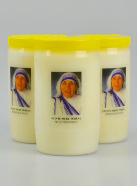 3 Bougies de Dévotion Ste Mère Térèsa - 3 Jours (pic 1)