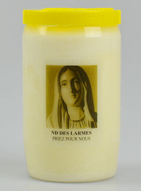 Bougie de Dévotion Notre Dame des Larmes - 3 Jours (pic 1)