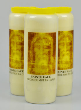 Lot de 3 Bougies de Neuvaine Sainte Face du Christ (pic 1)