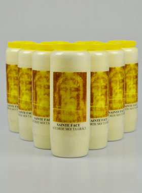 Lot de 10 Bougies de Neuvaine Sainte Face du Christ (pic 1)