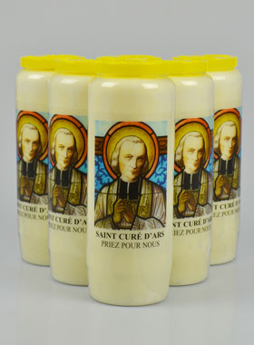 Lot de 6 Bougies de Neuvaine au Saint Curé D'Ars (pic 1)
