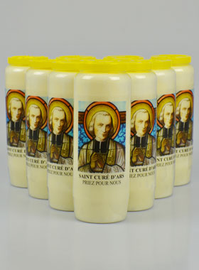 Lot de 10 Bougies de Neuvaine au Saint Curé D'Ars (pic 1)