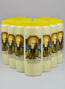 Lot de 20 Bougies de Neuvaine au Saint Curé D'Ars (pic 1)