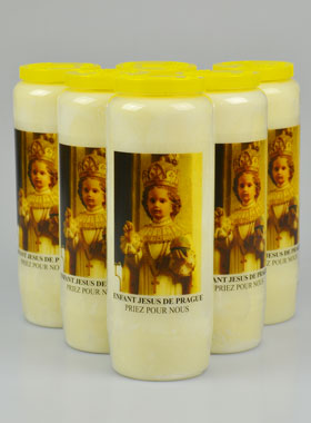 Lot de 6 Bougies de Neuvaine à l'Enfant Jésus de Prague (pic 1)