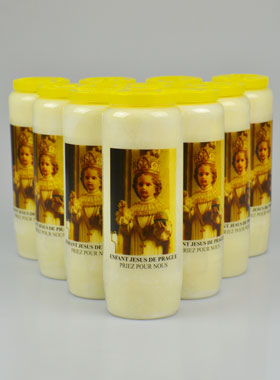Lot de 10 Bougies de Neuvaine à l'Enfant Jésus de Prague (pic 1)