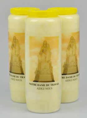 Lot de 3 Bougies de Neuvaine à Notre Dame du Travail (pic 1)