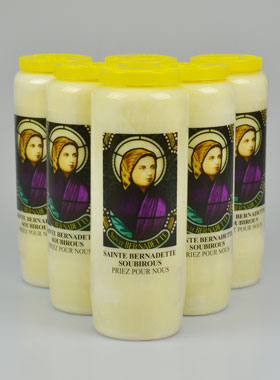 Lot de 6 Bougies de Neuvaine à Sainte Bernadette (pic 1)