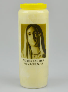 Bougie de Neuvaine à Notre Dame des Larmes - 17.5cm (pic 1)