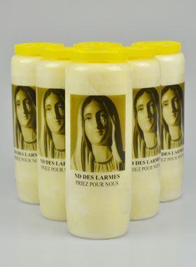 Lot de 6 Bougies de Neuvaine à Notre Dame des Larmes (pic 1)