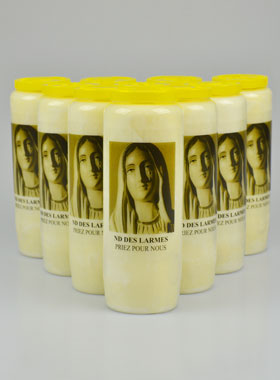 Lot de 10 Bougies de Neuvaine à Notre Dame des Larmes (pic 1)
