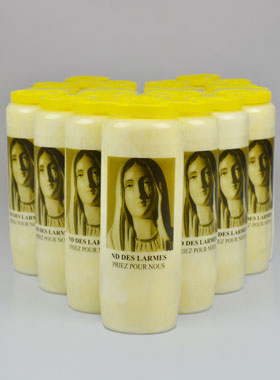 Lot de 20 Bougies de Neuvaine à Notre Dame des Larmes (pic 1)