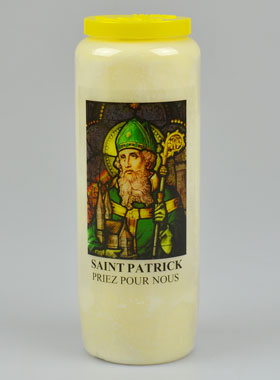 Bougie de Neuvaine à Saint Patrick - 17.5cm (pic 1)
