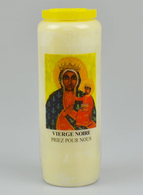 Bougie de Neuvaine à La Vierge Noire de Czestochowa - 17.5cm (pic 1)