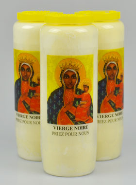 Lot de 3 Bougies de Neuvaine à la Vierge Noire de Czestochowa (pic 1)