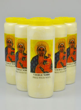 Lot de 6 Bougies de Neuvaine à la Vierge Noire de Czestochowa (pic 1)