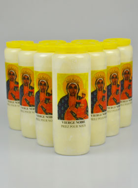 Lot de 10 Bougies de Neuvaine à la Vierge Noire de Czestochowa (pic 1)