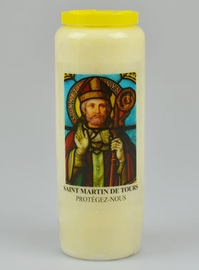 Bougie de Neuvaine à Saint Martin de Tours - 17.5cm (pic 1)