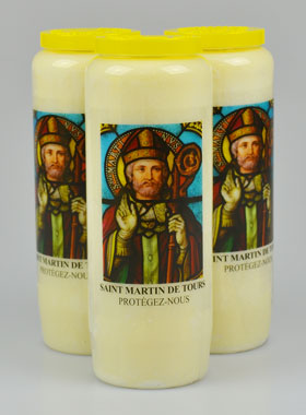 Lot de3 Bougies de Neuvaine à Saint Martin de Tours (pic 1)