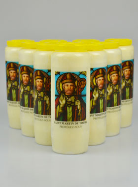 Lot de 10 Bougies de Neuvaine à Saint Martin de Tours (pic 1)