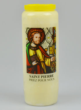 Bougie de Neuvaine à Saint Pierre - 17.5cm (pic 1)