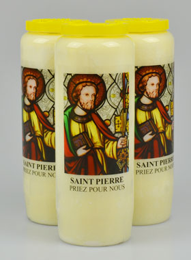 Lot de 3 Bougies de Neuvaine à Saint Pierre (pic 1)