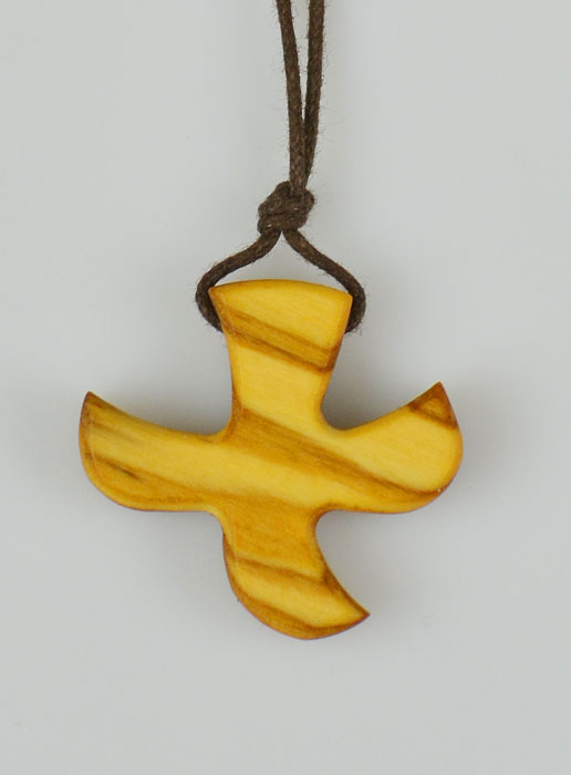 Croix de Taizé en bois d'olivier (pic 2)