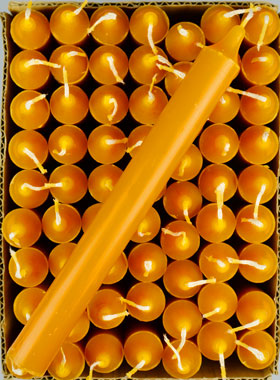 12 Bougies Teintée Masse Couleur Cire (pic 1)