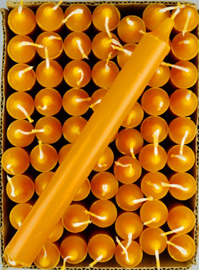 24 Bougies Teintée Masse Couleur Cire (pic 1)