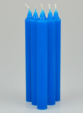 6 Bougies Teintée Masse Bleu Roi (pic 1)