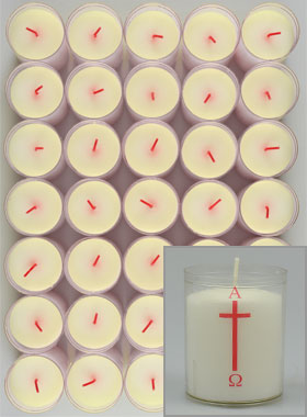 24 Bougies Veilleuses - Christ l'Alpha Oméga (pic 1)