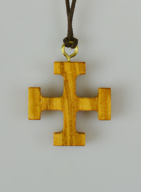 Pendentif Croix Scout en bois d'olivier (pic 1)