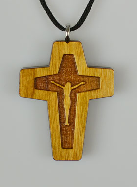 Pendentif Croix de Jésus en Bois (pic 1)