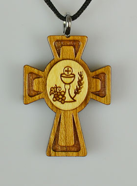 Pendentif Croix en Bois de Première Communion (pic 1)