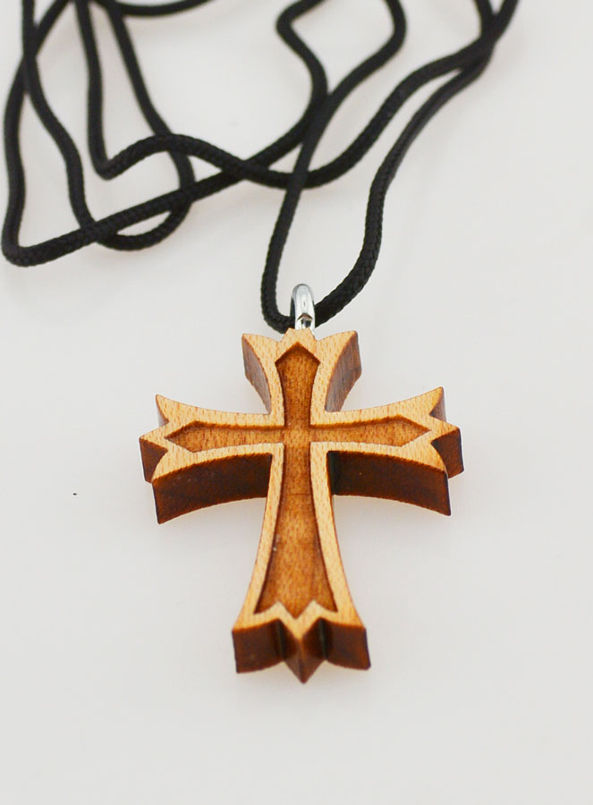 Pendentif Croix en Bois (pic 3)