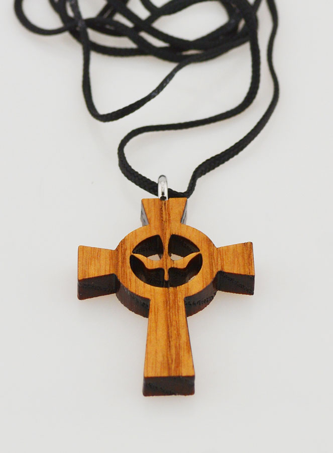 Pendentif Croix en Bois Esprit Saint (pic 3)