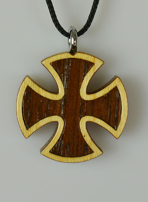 Pendentif Croix en Bois Carrée (pic 2)