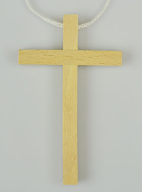 Pendentif Croix d'Aube en Bois avec Cordon (pic 1)