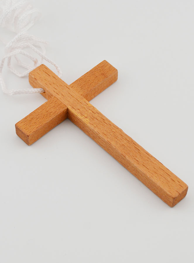 Pendentif Croix d'Aube en Bois avec Cordon (pic 3)
