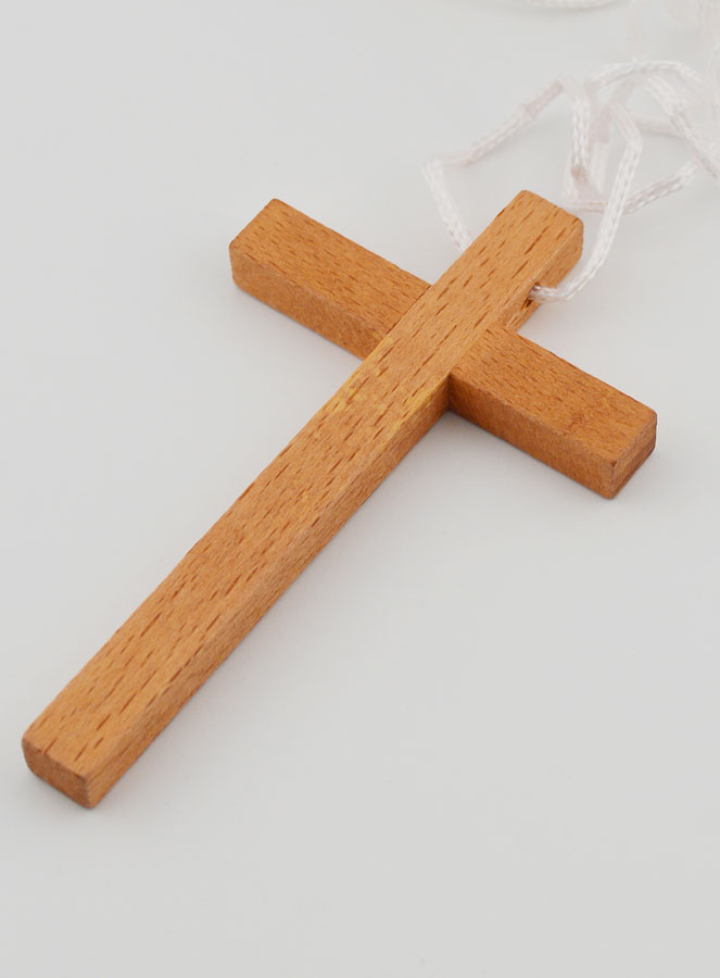Pendentif Croix d'Aube en Bois avec Cordon (pic 4)