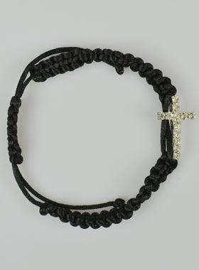 Bracelet Religieux Shamballa avec Croix et Diamants (pic 1)